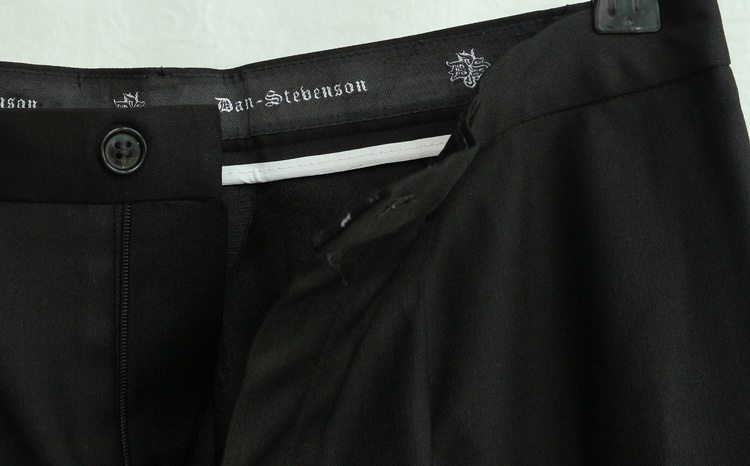 Демисезонные шерстяные черные штаны, свободный прямой крой 