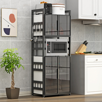 Dishes and wine cabinets kitchen racks microwave oven racks refrigerator sandwich racks light luxury sideboard storage cabinets