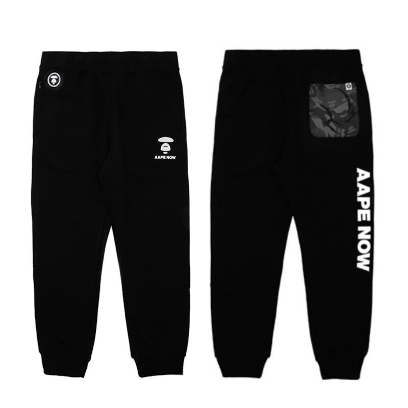 Autumn and winter IT tide brand tooling pants casual pants men and women couple sports camouflage stitching ape-man small feet bundle feet trousers