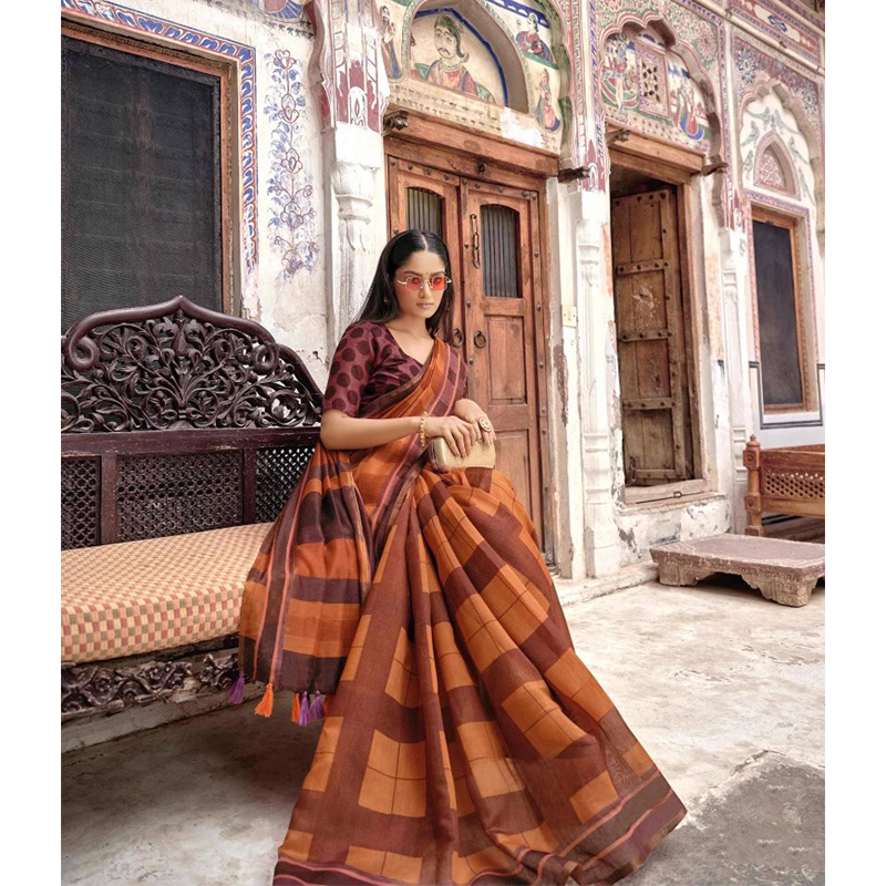 In-Stock Indian Imported Authentic Sarees, Ethnic Style Women's Wrap Skirts, Traditional Slimming and Elegant, Multiple Styles Available 2026