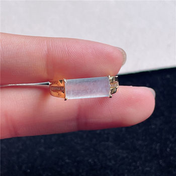 New product in september hongyu jadeite 18k gold inlaid ice seed white ice wushi brand exquisite ring a880904