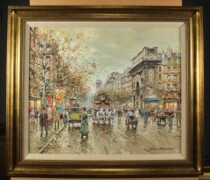 Antoine Blanchard Western Antique oil painting Royal Lion Fort sold