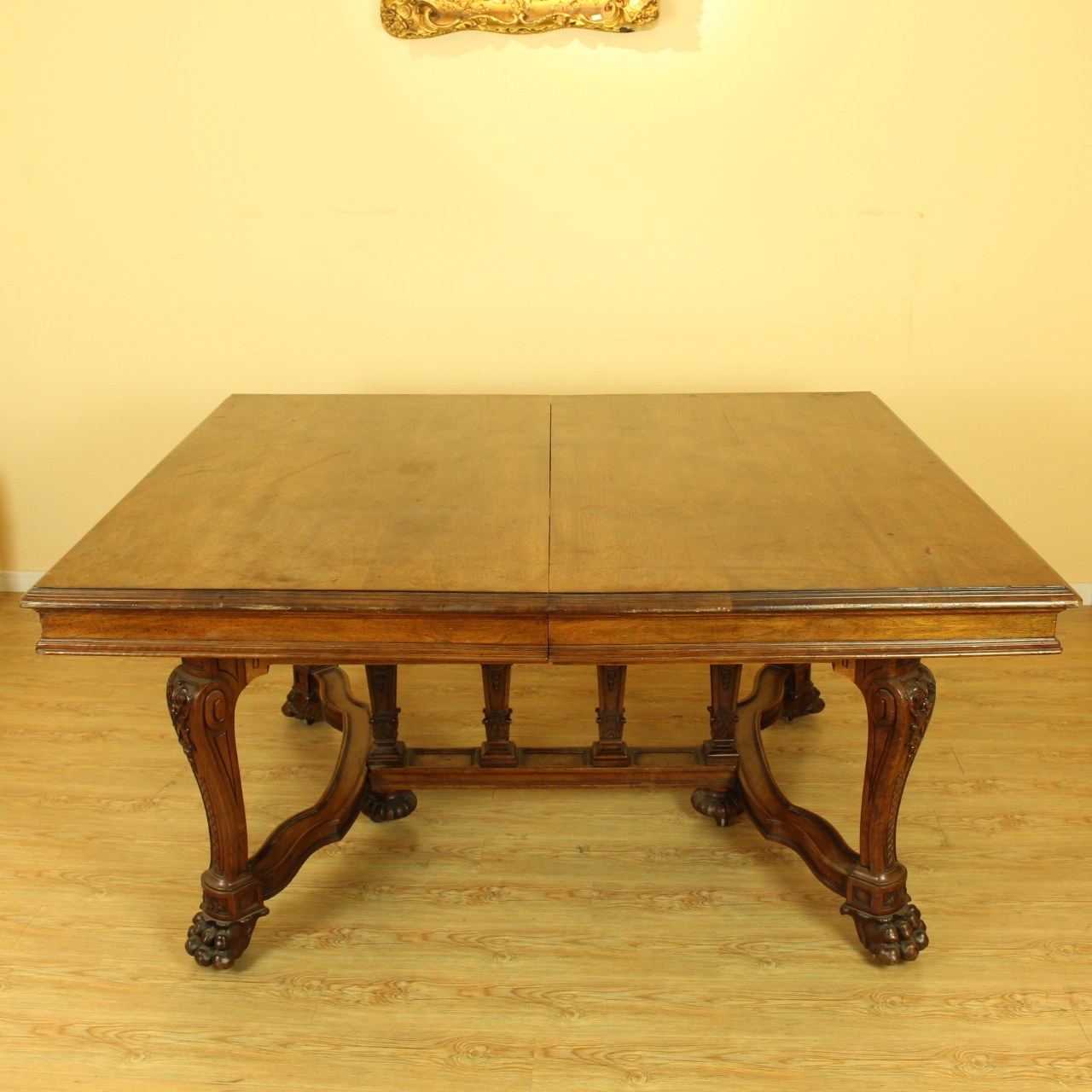 Fort Royal Western Furniture Dutch Oval Table 19th Century French Walnut Renaissance Style Dining Table