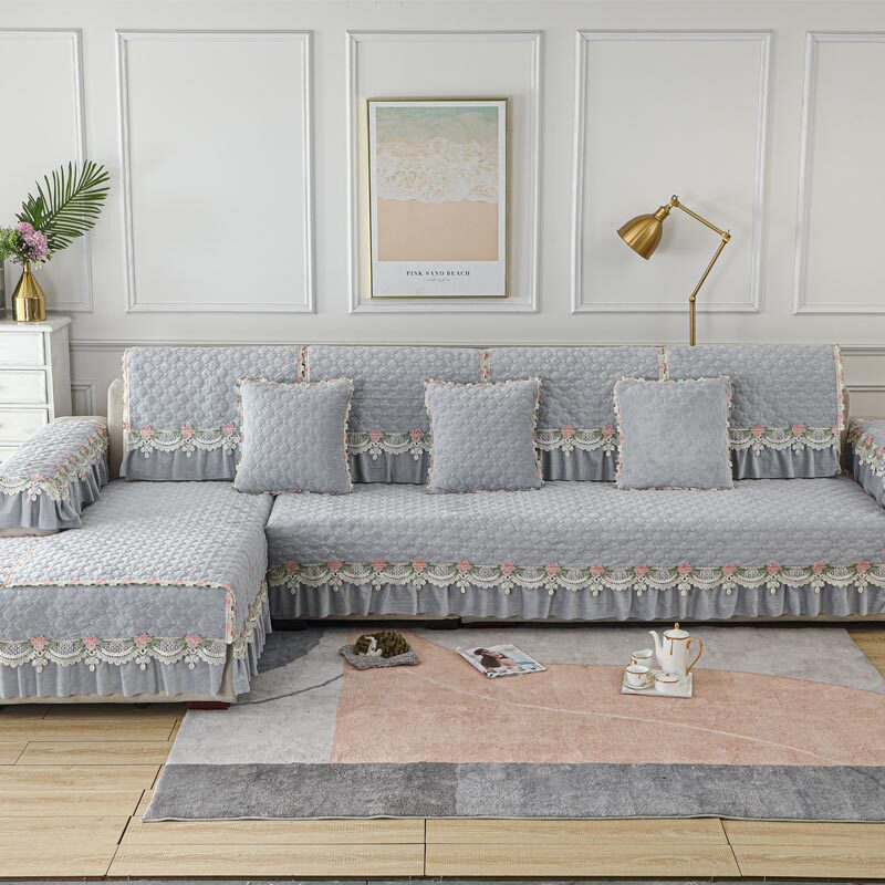 Nordic minimalist sofa cover Four Seasons Universal Non-slip Cloth Art Cushion Versatile Full Foreskin Sofa Cushion Gebouding-Taobao