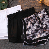 103 mesh high waist gym shorts women loose anti-walking light yoga pants summer thin section quick-drying running pants