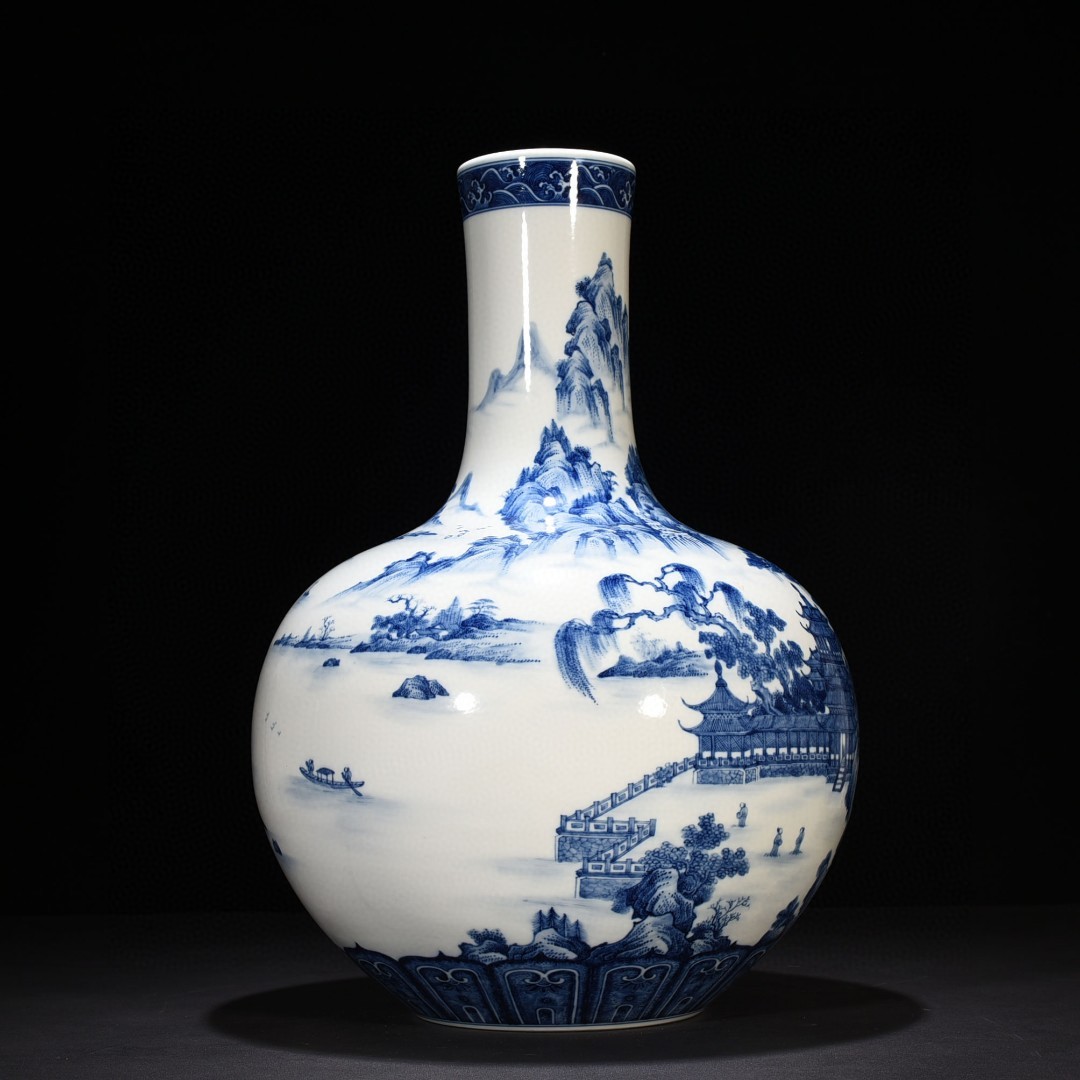 大清康煕年製壺 中国 大清康熙年製 青花 大壺 陶芸古美術 瓶。 - メルカリ