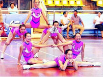 Female adult student cheerleading aerobics competition dance uniform square dance performance La La fuck costume