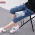 2020 mùa hè mới của Hàn Quốc phiên bản của cô gái denim quần bảy điểm trong con lớn quần short quần quần âu trẻ em của bé 