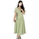 2022 new summer dress high-end polo collar green dress temperament women's tea break French design niche