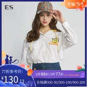 Iger ES 2019 hè mới dành cho nữ màu rắn cá tính thời trang áo trùm đầu dài tay z1185 - Cộng với kích thước quần áo