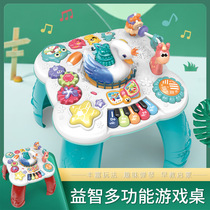 Childrens multi-functional game table baby early education puzzle learning table infant 2 toy table 1-3 years old boys and girls