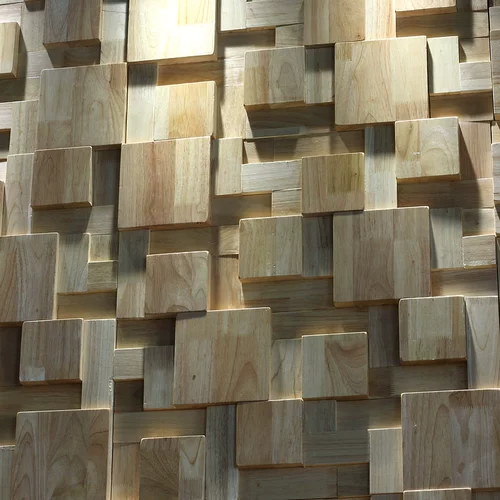 Резиновая деревянная мозаика из цельного дерева, акустическая трехмерная 3D студия звукозаписи, фон для видеокомнаты, стена для ТВ, простое украшение