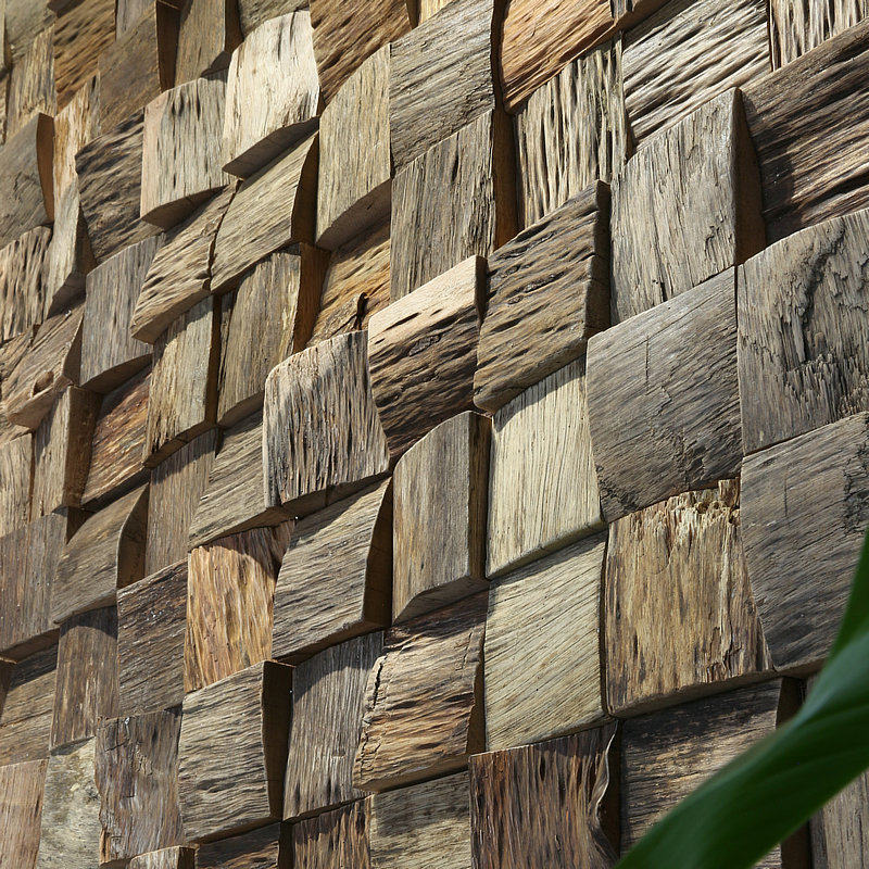 Natural Weathering Retro Log Background Wall Solid Wood Mosaic Folk Hangbar pillars Three-dimensional Furnishing Materials-Taobao