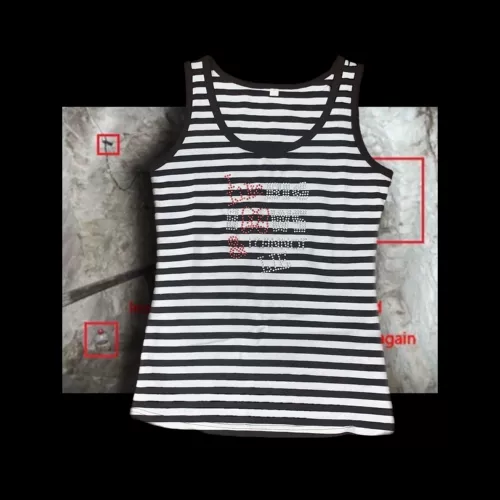 FF23-QQ Love Stripes Hot Drill Guitar Letter Cotton Lev