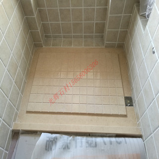 Natural marble shower room base groove bathroom non-slip base water retaining strip floor Hangzhou Brilliant Stone