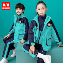 Kindergarten garden clothes three-piece spring and autumn childrens class clothes winter clothes autumn and winter suits primary school uniforms