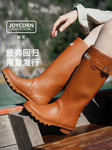 Женские резиновые сапоги Joycorn plus, классические резиновые сапоги, непромокаемая уличная резиновая обувь, нескользящие высокие рыцарские сапоги
