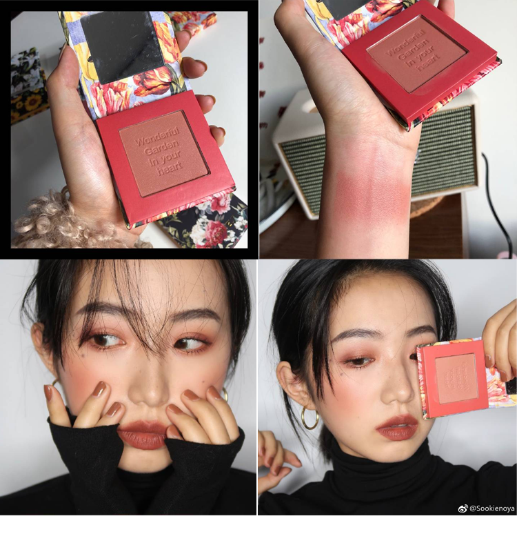 NyceMakeup blush rouge trang điểm nude dưỡng ẩm trắng sáng cho làn da rám nắng tự nhiên phấn đỏ trang điểm cố định màu vàng nữ - Blush / Cochineal má hồng morphe