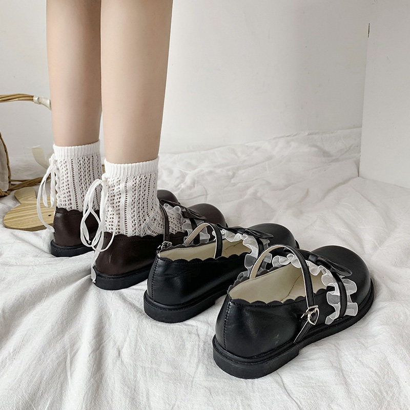 Melulu Loiita shoes day retro Lolita British wind spring and autumn French Mary Jane shoes