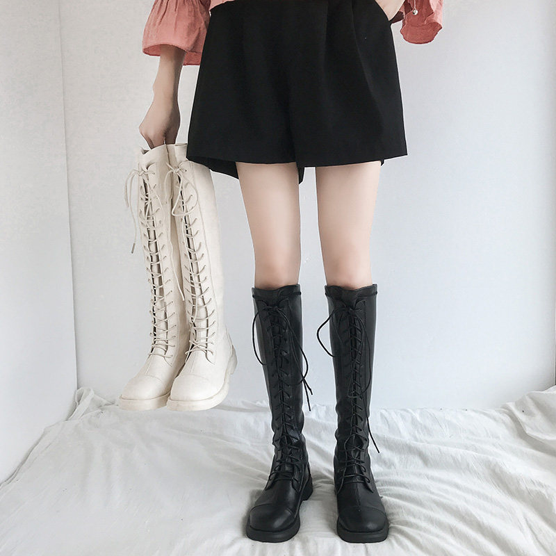 Boots women's knee-high 2021 new summer thin section increased fried street thin middle tube long tube high tube riding boots