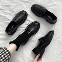Japanese small leather shoes women 2021 new spring and autumn English style thick students retro winter jk French Mary Jane shoes