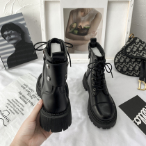 Martin boots female 2021 new spring and autumn winter bombing Street British style thin boots ins tide small high boots