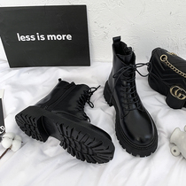 Martin Boots Womens thin single boots 2021 New British trend ins spring and autumn winter thick soles short boots