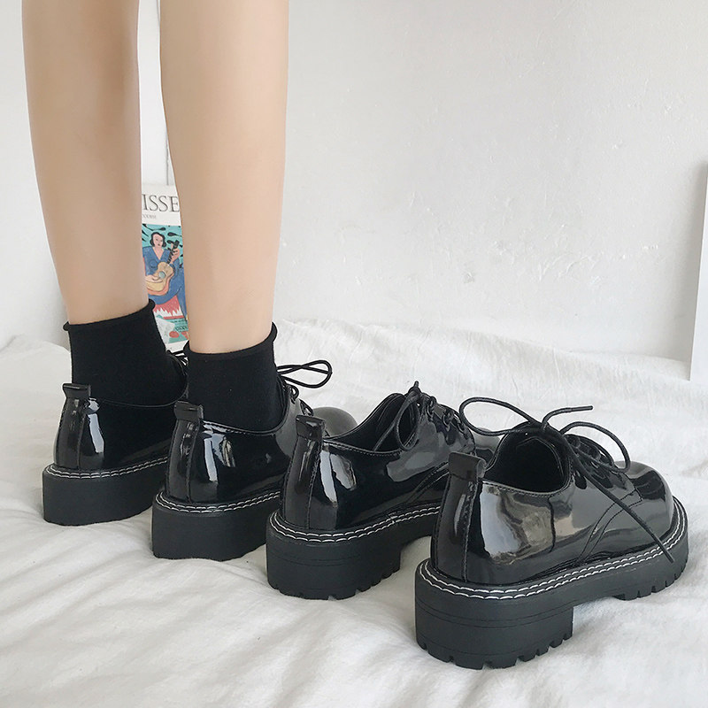 Small leather shoes women Inn Mary Jane Lefort shoes thick bottom 2022 new French style retro small crowdspring autumn summer jk shoes