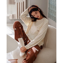 S F Elizabeth refined fashion to enjoy a leisub time ~ pyjamas woman spring and autumn long sleeves thin and pure cotton can be worn out
