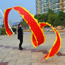 Rope throwing ball 6 meters 8 meters 12 meters fitness dragon patchwork colorful dragon dance ribbon Brong one-handed throwing dragon Jinlong colored silk