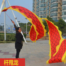 Telescopic rod color silk dancing dragon belt rod Fitness dragon throwing dragon shaking dragon dragon color dragon ribbon dragon silk ribbon straight rod