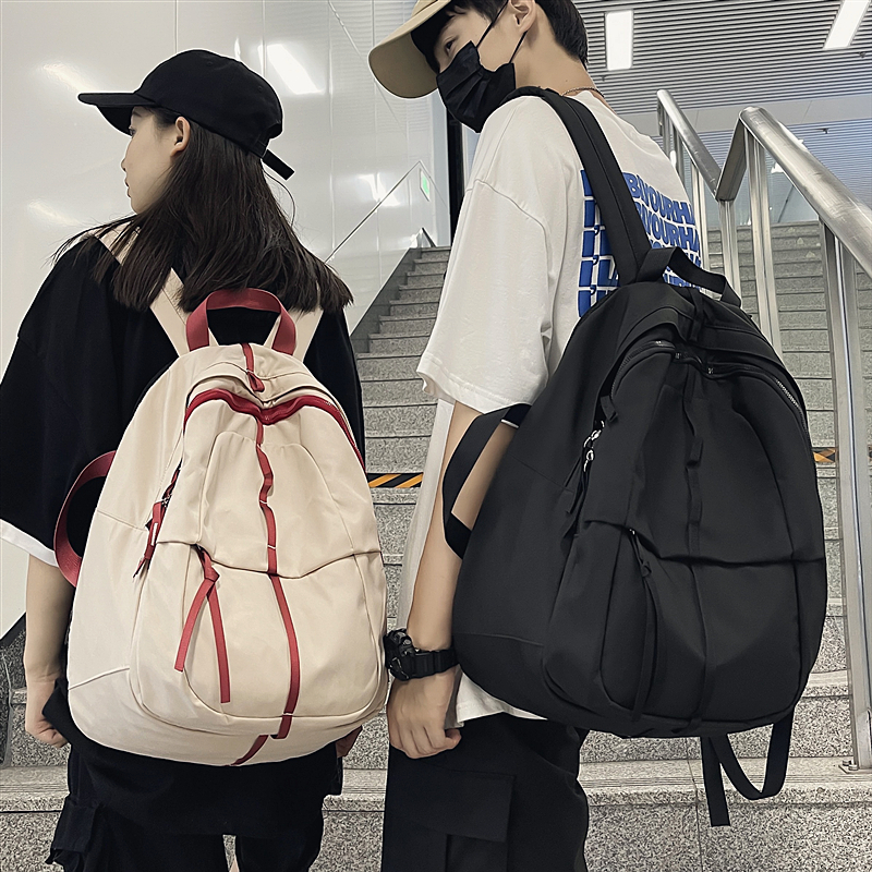 Hong Kong trendy brand shoulder bag casual all-match original niche schoolbag female junior high school students college students simple campus backpack