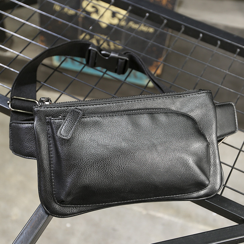 Genuine leather chest bag men's bag shoulder Messenger bag men's 2022 new casual men's bag tide brand diagonal small backpack