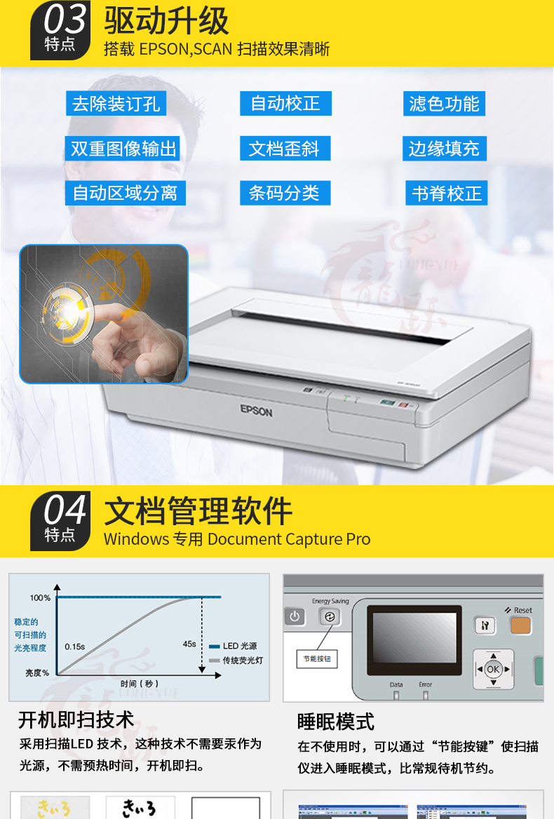 Máy quét tài liệu khổ lớn A3 tốc độ cao Epson DS-50000 HD