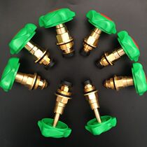 PPR stop valve core boutique pure copper DN20 25 bottom tapered lengthened rod sub-valve core natural color double seal