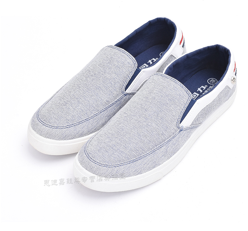 Kéo giày vải trở lại một chân người đàn ông lười biếng giày đặt chân Lok Fu giày không được gắn với xu hướng màu rắn thấp để giúp người đàn ông giản dị của giày giày the thao nam chính hãng