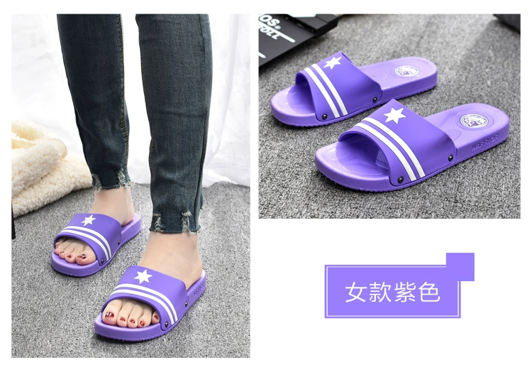 Kéo trở lại dép nam mùa hè nhà trong nhà và ngoài trời phòng tắm nam và nữ chống trượt Mô hình dép một dép dày dép và dép chống mòn