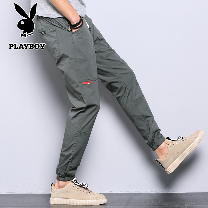 Flowers Playboy Casual Pants Male Tooling Pants Straight Barrel Loose Kharen Pants Summer Bouquet Pants Spring Autumn 90% Pants