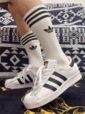 Adidas, трендовые высокие сапоги подходит для мужчин и женщин, носки, с вышивкой