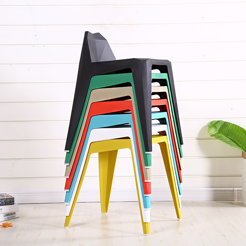 Psychological consultation room color back chair creative diamond-shaped stool student training remedial class chair stackable stool