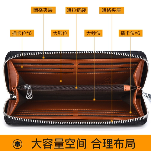 Playboy, длинный бумажник, маленькая сумка клатч для водительских прав, кожаный картхолдер с молнией, сумка с петлей на руку, из натуральной кожи