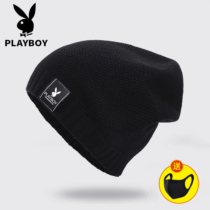 Flowers Playboy wool hat men winter hair wool hat knit cap wind-proof warm and casual tide Baotou cap cotton cap