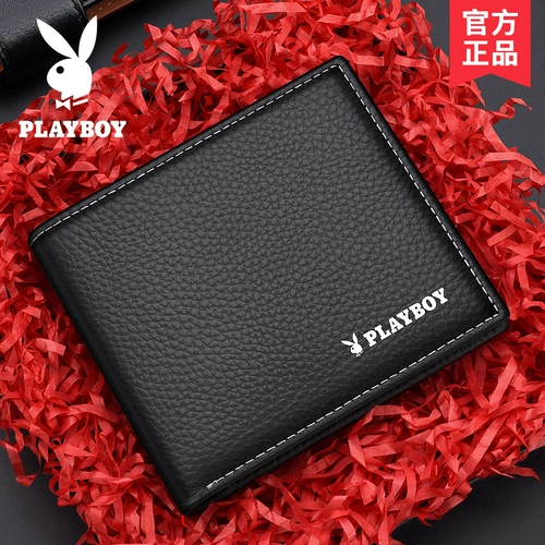 Playboy, бумажник, короткий кожаный картхолдер для водительских прав, из натуральной кожи