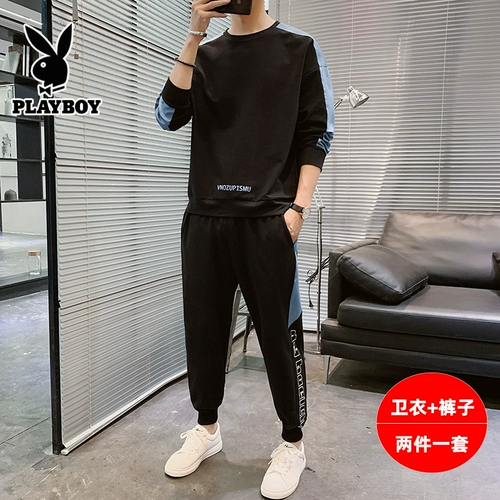 Playboy, толстовка, мужской весенний трендовый комплект, коллекция 2021, тренд сезона