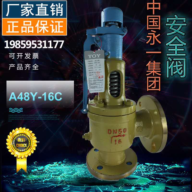 Safety valve A48Y-16C 25C 40C 64Cdn40dn50 internal and external thread spring steam full open type Yongyi