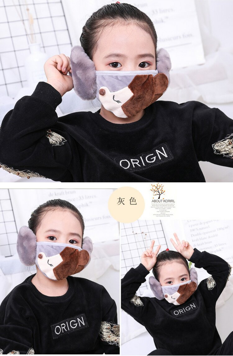 Утепленная милая удерживающая тепло медицинская маска, в корейском стиле 