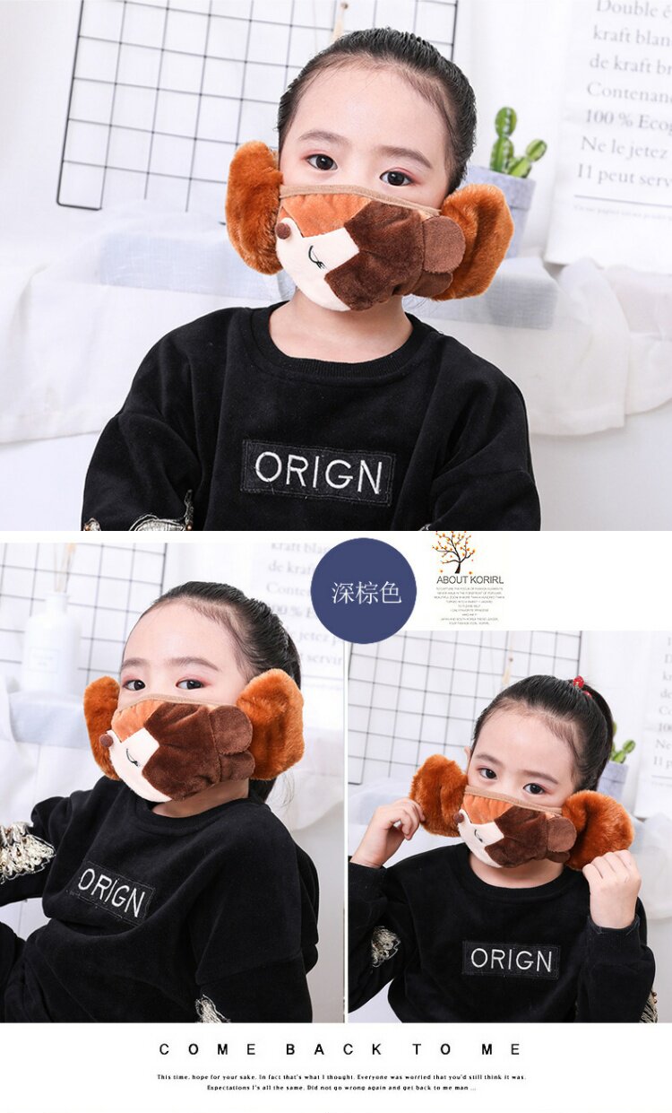 Утепленная милая удерживающая тепло медицинская маска, в корейском стиле 