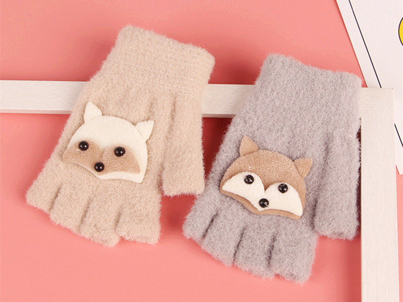 Демисезонные детские удерживающие тепло перчатки для мальчиков и девочек, без пальцев 