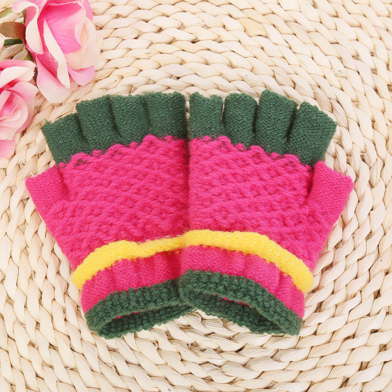 Демисезонные детские зимние удерживающие тепло перчатки для мальчиков и девочек, без пальцев 