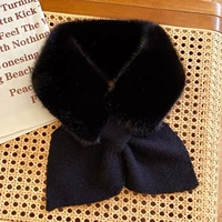 Черный трикотажный шарф